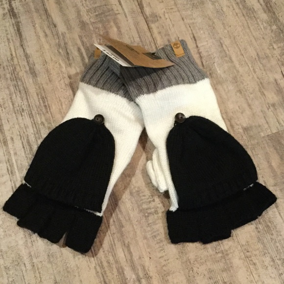 NWT Timberland  Colorblock Knit Mittens Gloves - Picture 2 of 10